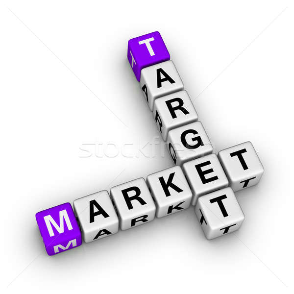 Cible marché mots croisés symbole design marketing [[stock_photo]] © almagami