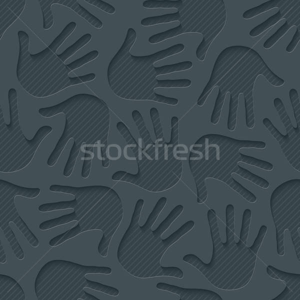 Handprints 3d seamless wallpaper. Stock photo © almagami