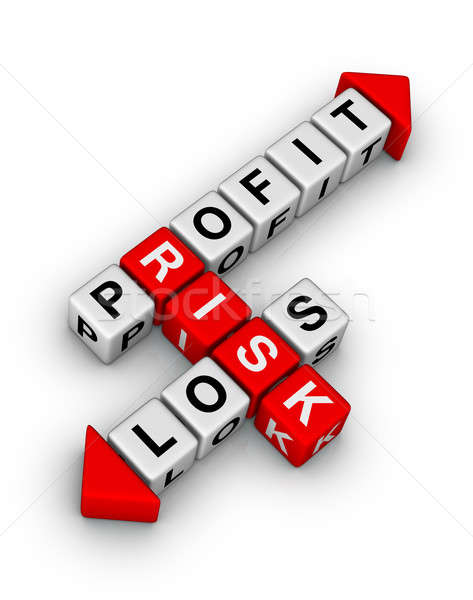 ストックフォト: リスク · 利益 · 損失 · クロスワード · 市場 · 成功