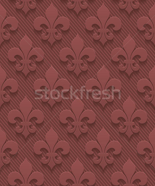 Marsala color perforated paper fleur-de-lis. Stock photo © almagami