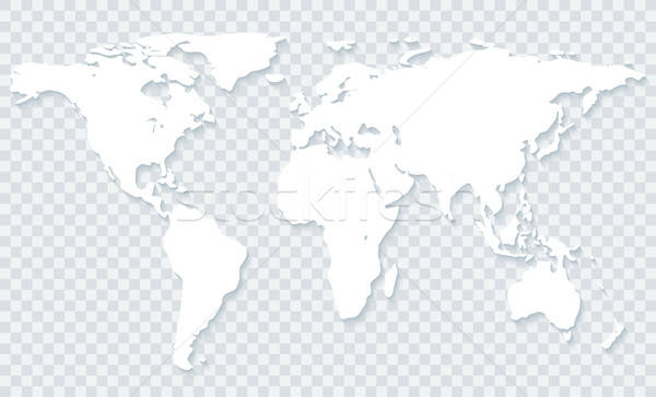 World map on transparent background Stock photo © almagami