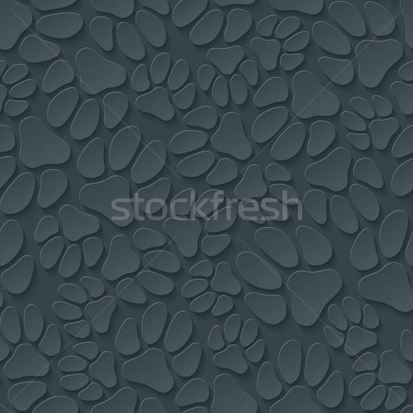 A lot of dog's paw prints on dark gray background. Stock photo © almagami