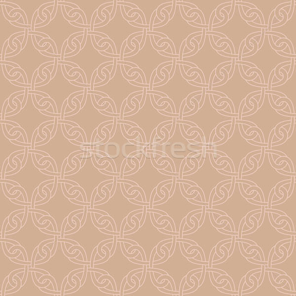 Stock photo: Neutral Seamless Celtic Knotwork Pattern.