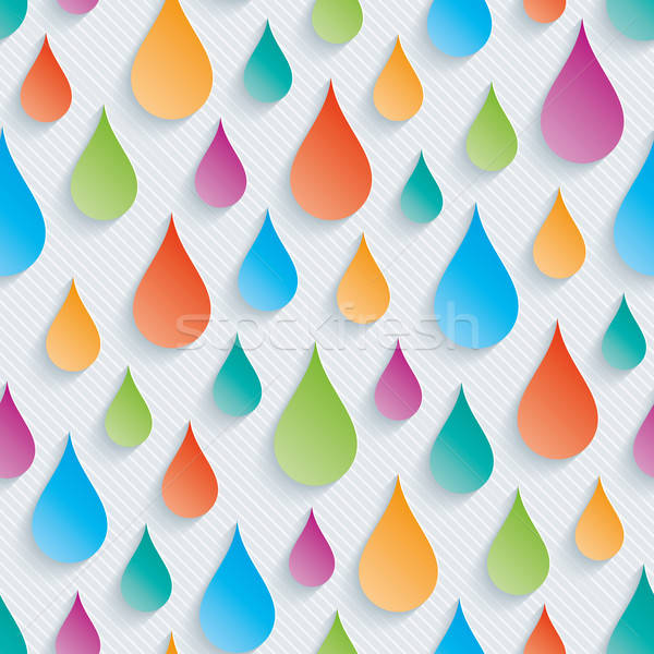 Colorido las gotas de lluvia 3D sin costura vector eps10 Foto stock © almagami