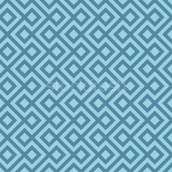 Stock photo: Blue Linear Weaved Seamless Pattern.