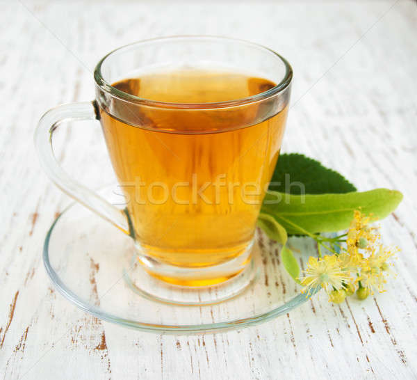 cup of herbal tea with linden flowers Stock photo © almaje