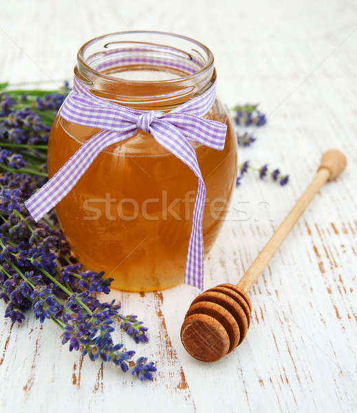 Honey and lavender flowers Stock photo © almaje