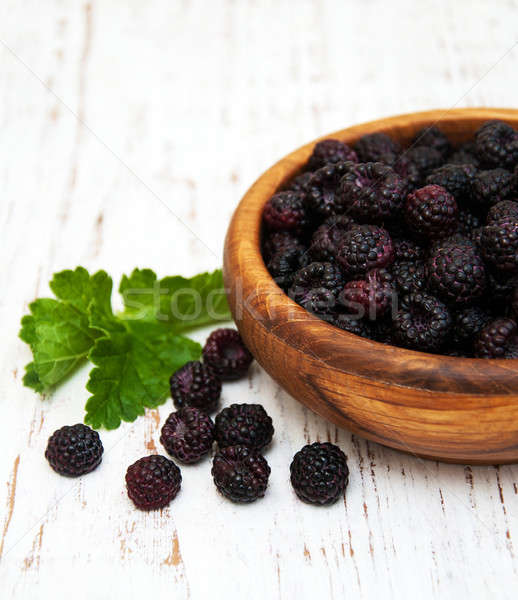 Bowl with Blackberries Stock photo © almaje