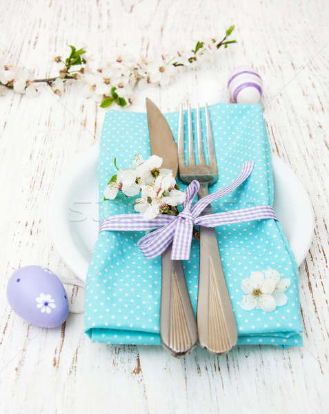 easter table setting Stock photo © almaje
