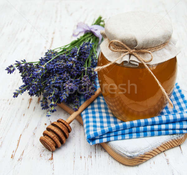 Foto stock: Miel · lavanda · flores · edad · salud