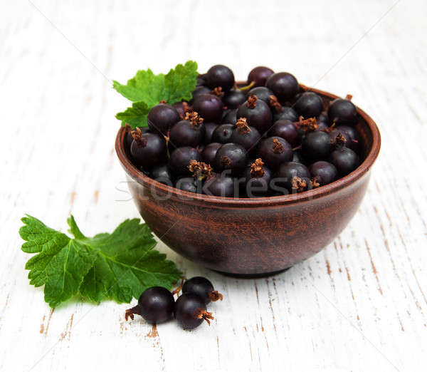 Bowl with black currant Stock photo © almaje