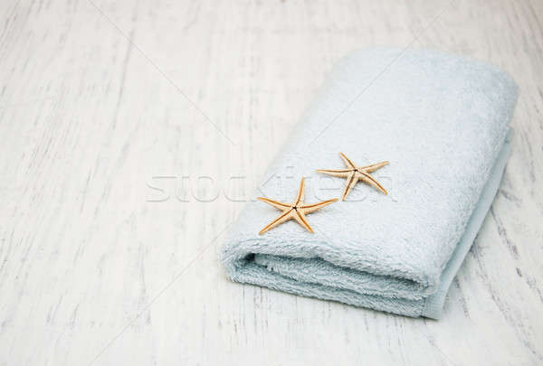 Cotton bath towel Stock photo © almaje