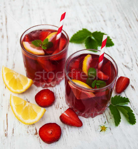 Summer strawberry drink Stock photo © almaje