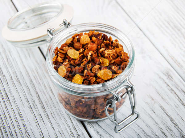 healthy breakfast granola Stock photo © almaje