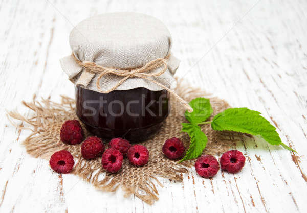 Raspberry jam with fresh berries  Stock photo © almaje