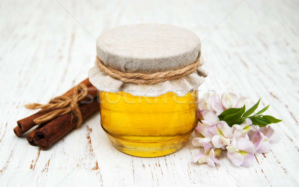 honey with acacia blossoms Stock photo © almaje