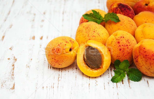 Fresh apricots Stock photo © almaje