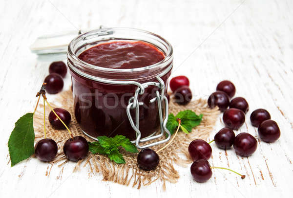Stock photo: Cherry  jam