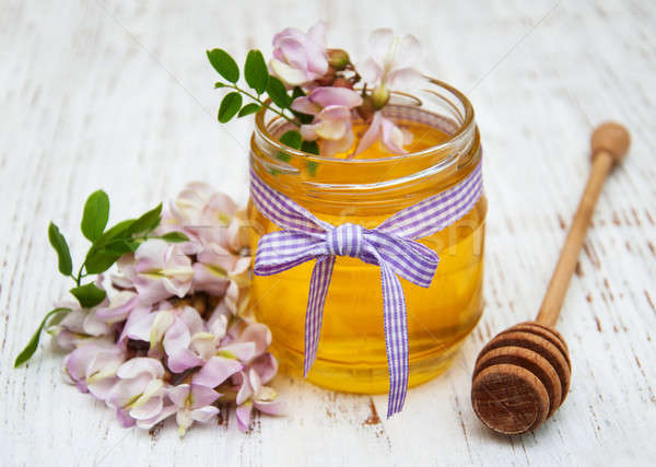 honey with acacia blossoms Stock photo © almaje