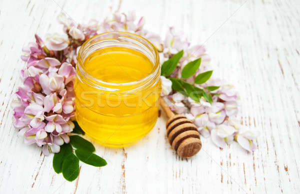honey with acacia blossoms  Stock photo © almaje