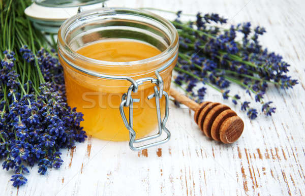 Honey and lavender flowers Stock photo © almaje