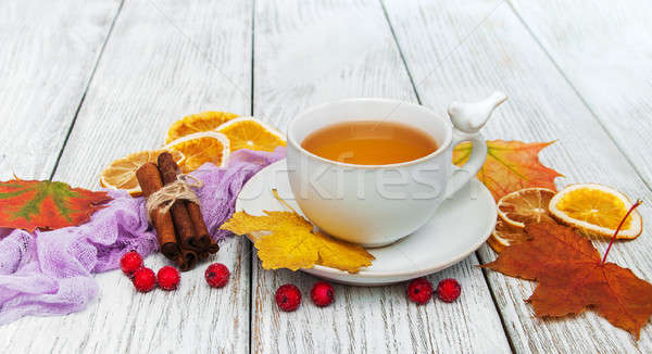 hot tea with spices Stock photo © almaje