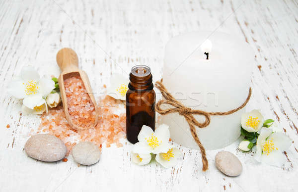 essential oil with jasmine flower Stock photo © almaje