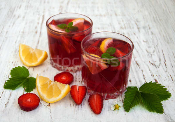 Summer strawberry drink Stock photo © almaje