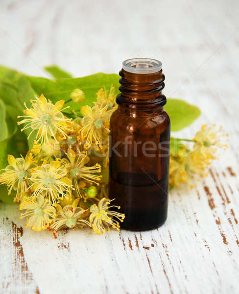 bottle of essential linden oil Stock photo © almaje