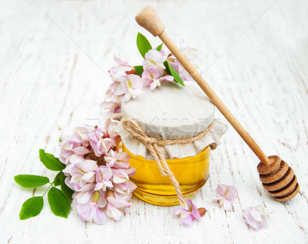 honey with acacia blossoms Stock photo © almaje