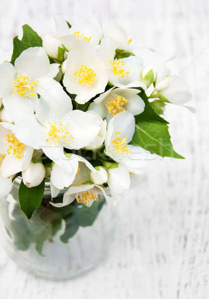 vase with jasmine flowers Stock photo © almaje