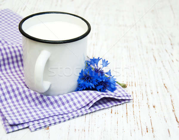 Сток-фото: Кубок · молоко · старые · продовольствие · фон