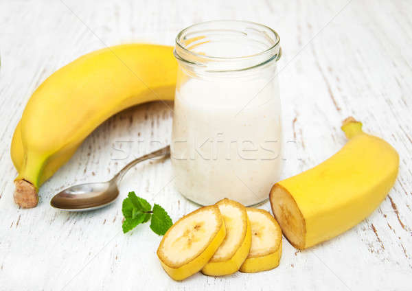 Banana yogurt Stock photo © almaje