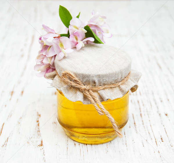 honey with acacia blossoms Stock photo © almaje