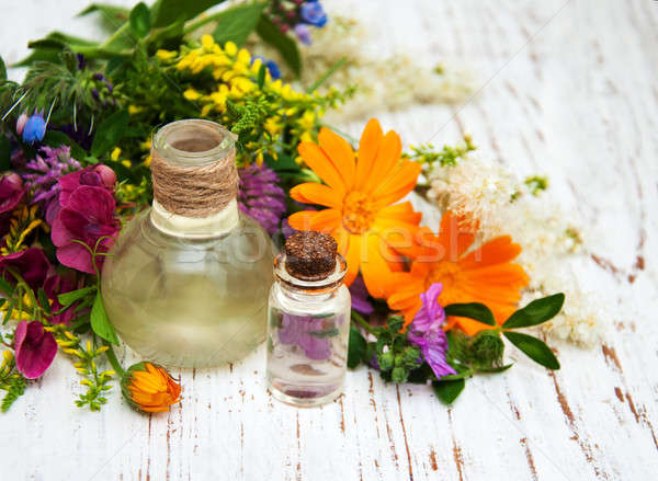 wild flower and oil Stock photo © almaje