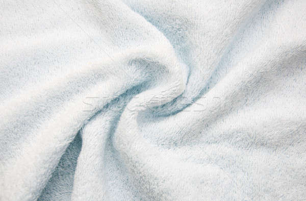 Niebieski kąpieli puszysty ręcznik tekstury streszczenie Zdjęcia stock © almaje