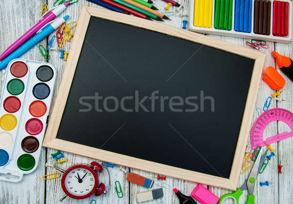Zdjęcia stock: Szkoły · Tablica · pióro · farbują · edukacji