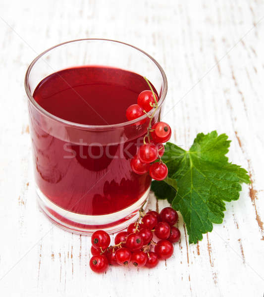 Glass of redcurrant lemonade Stock photo © almaje