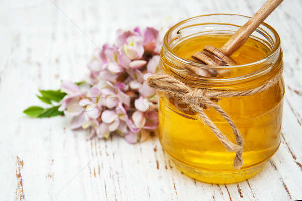 honey with acacia blossoms Stock photo © almaje