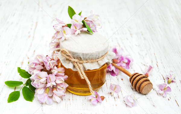 honey with acacia blossoms Stock photo © almaje