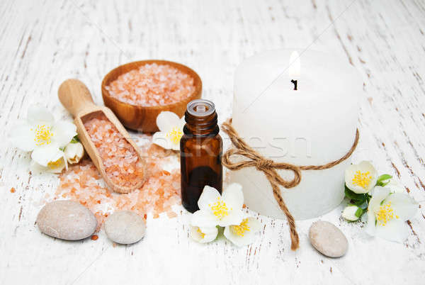 essential oil with jasmine flower Stock photo © almaje