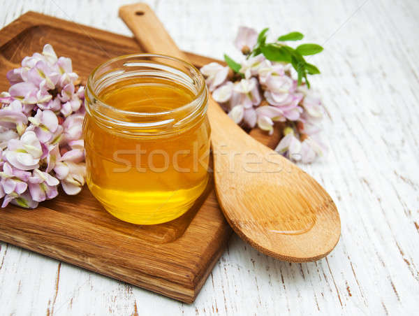 honey with acacia blossoms  Stock photo © almaje