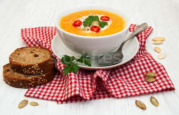 Stock photo: Pumpkin soup