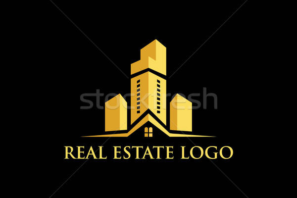 Vektör Logo İkon Emlak Yapı İnşaat Stock photo © alozar