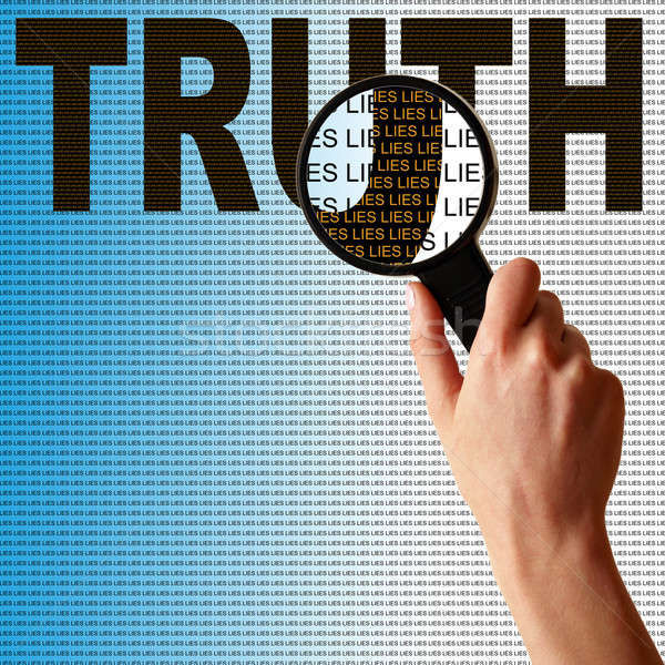 Lies adevar persoană nimic albastru informaţii Imagine de stoc © AlphaBaby