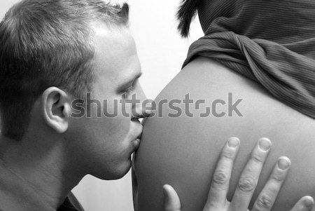 Kissing the Babies Belly Stock photo © AlphaBaby