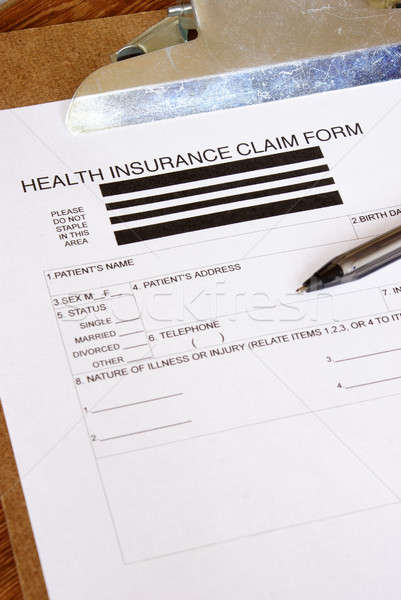 Health Insurance Claim Form Stock photo © AlphaBaby