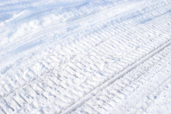 Winter Snowmobile Tracks Stock photo © AlphaBaby