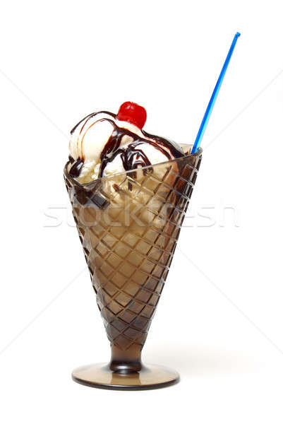 мороженым мороженое с фруктами Вишневое Top продовольствие льда Сток-фото © AlphaBaby