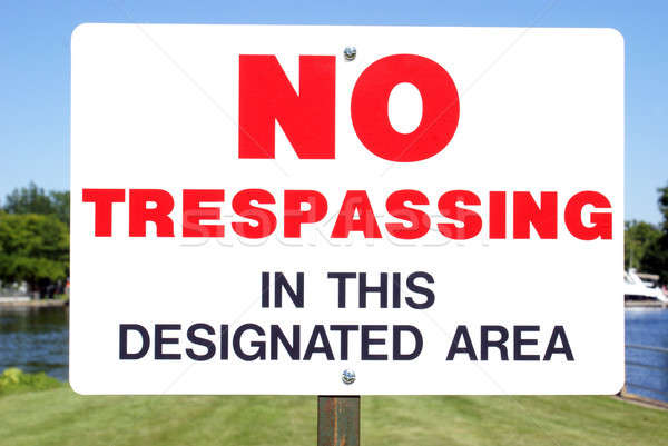 No Trespassing Signage Stock photo © AlphaBaby